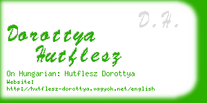 dorottya hutflesz business card